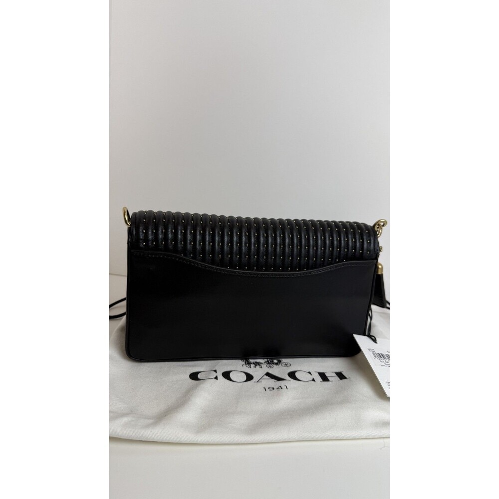 NWT Coach 1941 Dinky Quilted Rivets Black Chain Crossbody Bag - Picture 3 of 16